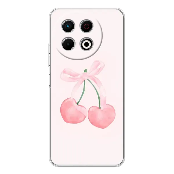 Чехол с принтом «Розовые вишни» для TECNO Spark 40 Pro