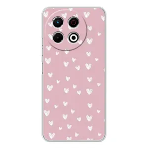 Чехол с принтом «Сердечки на розовом» для TECNO Spark 40 Pro