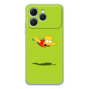 Чехол с Симпсонами для Tecno Spark 40 (VPrint) (Барт Симпсон)