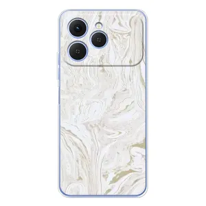 Мраморный чехол на Tecno Spark 40 (VPrint) (Белый мрамор)