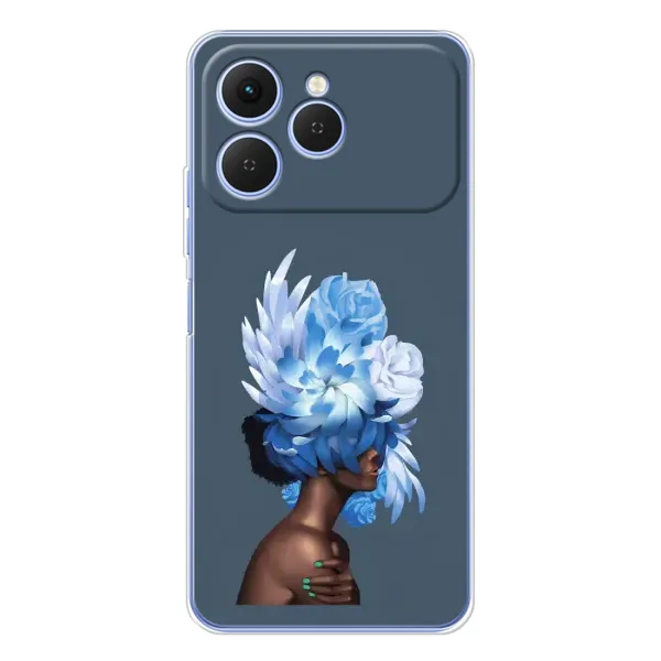 Чохол з принтом «Квіти на голові» для TECNO Spark 40
