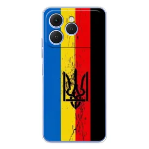 Украинские Чехлы для Tecno Spark 40 с картинкой УПА (AlphaPrint) (Флаг УПА)