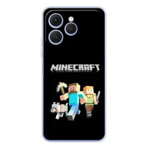 Чохол Майнкрафт на Tecno Spark 40 (AlphaPrint) Minecraft (герої Minecraft)