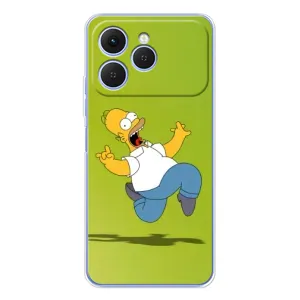 Чехол с Симпсонами для Tecno Spark 40 (VPrint) (Гомер Симпсон)