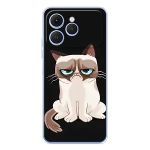 Чохол з принтом для Tecno Spark 40 (AlphaPrint) Модні коти (Сумний кіт)