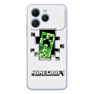 Чохол Майнкрафт на Tecno Spark 40 (AlphaPrint) Minecraft (кріпер Майнкрафт)