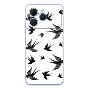 Чохол з пташками на Tecno Spark 40 (VPrint) (Ластівки)