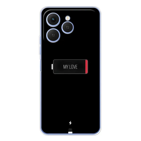 Чохол з принтом «Love battery» для TECNO Spark 40 Чохол з принтом «Love battery» для TECNO Spark 40