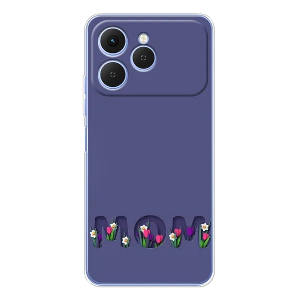 Чехол с принтом «Мама в цветах» для TECNO Spark 40