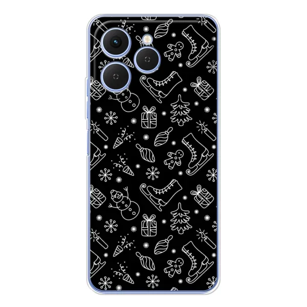 Чохол з принтом «Новорічний фон» для TECNO Spark 40 Чохол з принтом «Новорічний фон» для TECNO Spark 40