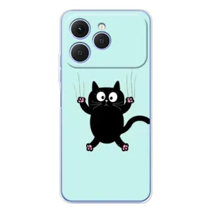 Чехол с принтом для Tecno Spark 40 (AlphaPrint) Модные коты