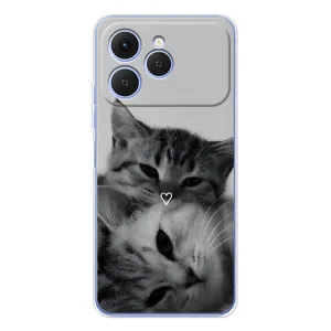 Чехол с рисунком кот на Tecno Spark 40 (Пара котов)