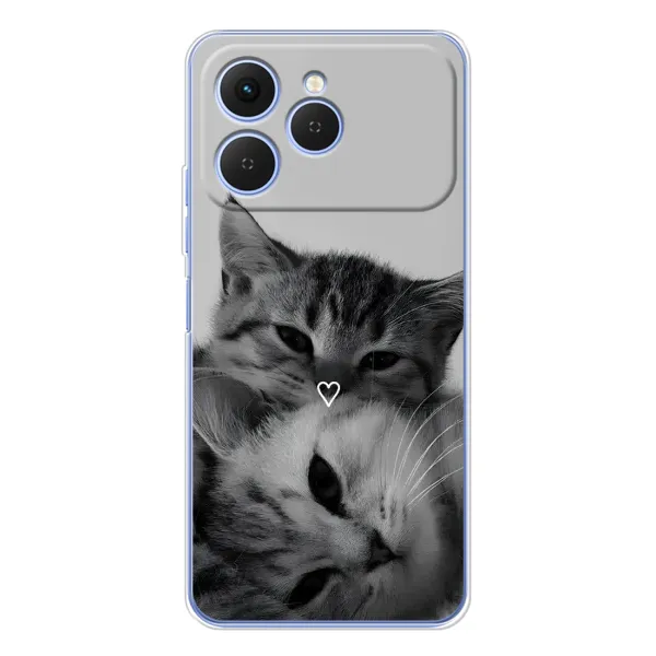 Чехол с принтом «Пара котов» для TECNO Spark 40