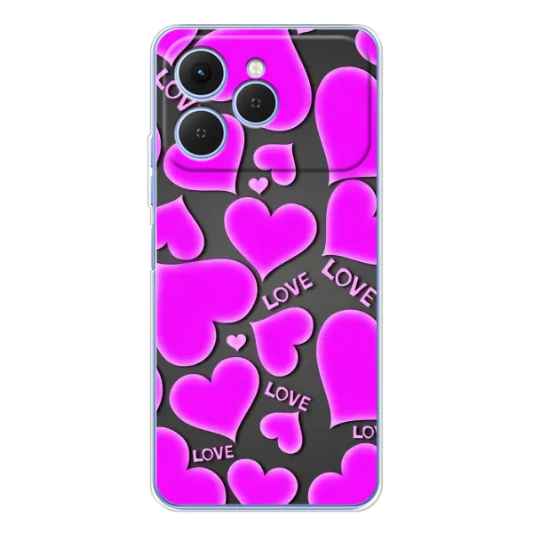 Чохол з принтом «Pink hearts» для TECNO Spark 40 Чохол з принтом «Pink hearts» для TECNO Spark 40