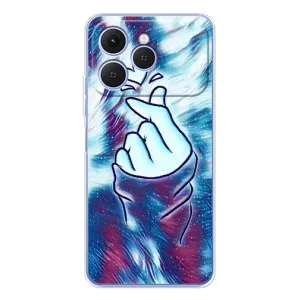Чехол с принтом для Tecno Spark 40 (AlphaPrint - Знак сердечка)
