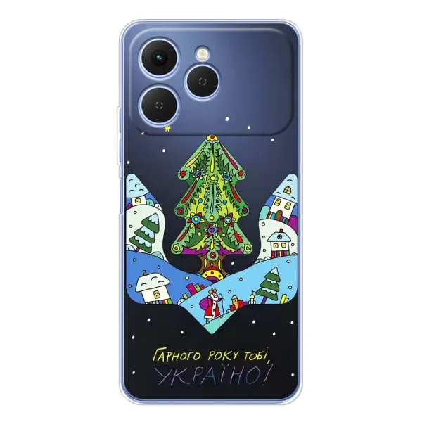Чохол з принтом «Різдвяний герб» для TECNO Spark 40