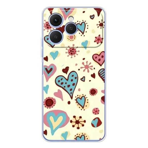 Чохол з принтом «Сердечки» для TECNO Spark 40 Чохол з принтом «Сердечки» для TECNO Spark 40