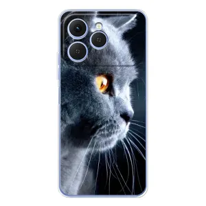 Чохли з Котиками для Tecno Spark 40 (VPrint) (Сірий Кіт)