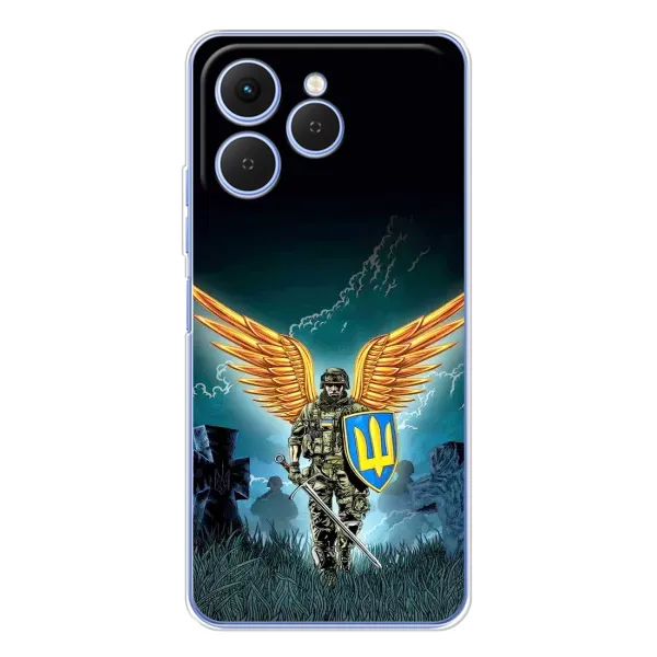 Чехол с принтом «Солдат ЗСУ» для TECNO Spark 40