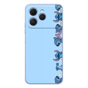 Чехол с принтом Стич на TECNO Spark 40 (Стич фон)