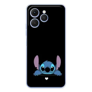 Чехол с принтом Стич на TECNO Spark 40 (Стич на черном)