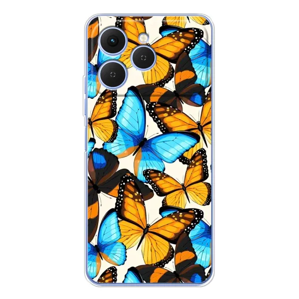 Чохол з принтом «Яскраві метелики» для TECNO Spark 40