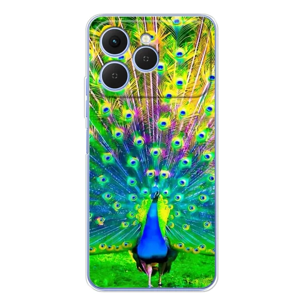 Чехол с принтом «Яркий Павлин» для TECNO Spark 40