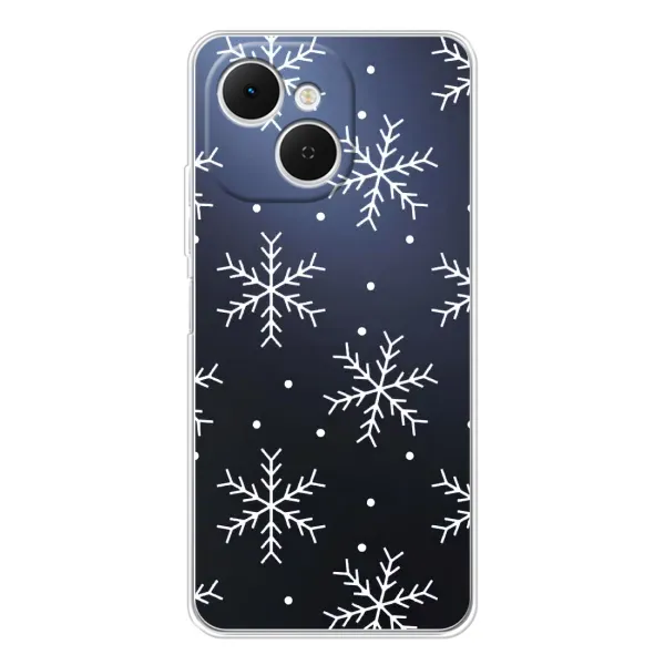 Чехол с принтом «Белые снежинки» для TECNO Spark 40C Чехол с принтом «Белые снежинки» для TECNO Spark 40C