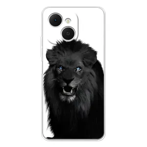 Чехлы с картинками животных TECNO Spark 40C (Черный ЛЕВ)