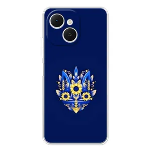 Чехлы для TECNO Spark 40C  Укр. Символика (AlphaPrint) (Цветочный Герб)