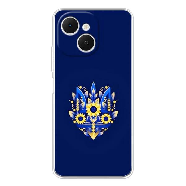 Чехол с принтом «Цветочный Герб» для TECNO Spark 40C