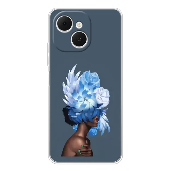 Чехол с принтом «Цветы на голове» для TECNO Spark 40C