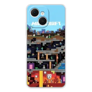 Чохол Майнкрафт на TECNO Spark 40C (AlphaPrint) Minecraft (фон Minecraft)