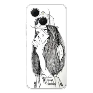 Чохол з друком для TECNO Spark 40C - (Мода) (AlphaPrint) (Фото дівчини)