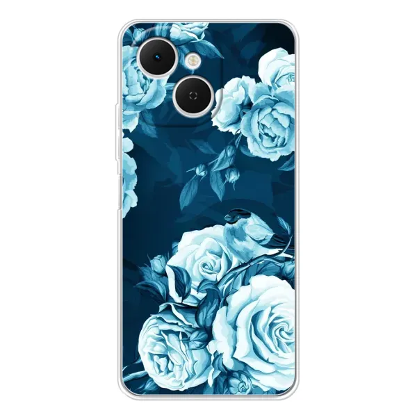 Чехол с принтом «Голубые Бутоны» для TECNO Spark 40C