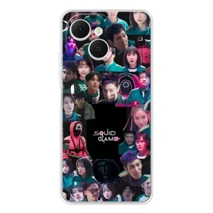 Чехол Гра в кальмара для TECNO Spark 40C (Коллаж Игра кальмара)