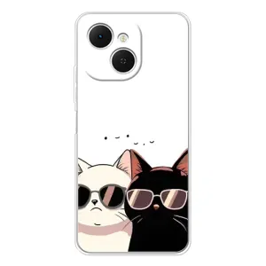Чохол з малюнком кіт на TECNO Spark 40C (Коти в окулярах)