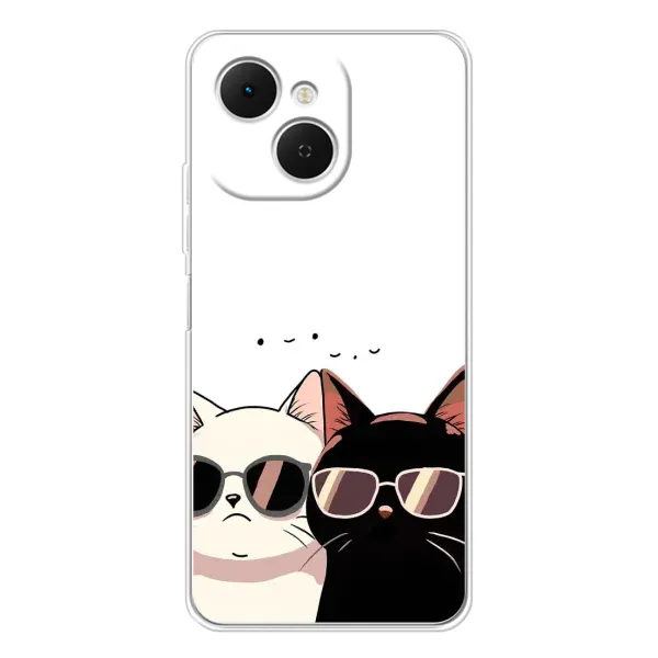 Чохол з принтом «Коти в окулярах» для TECNO Spark 40C