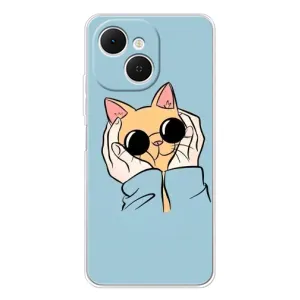 Чохол на ТЕКНО Спарк 40С з Котиками (VPrint) (Котик в окулярах)