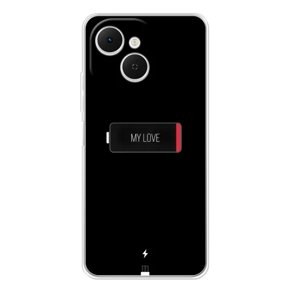 Чехол с принтом «Love battery» для TECNO Spark 40C