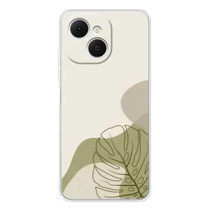 Силконовий чохол з принтом в квітах на TECNO Spark 40C (Зелена монстера дизайн)