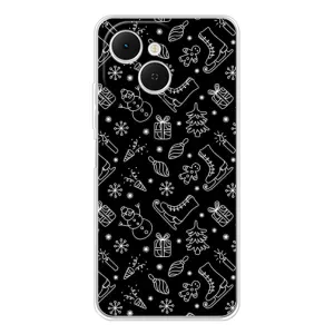 Новорічні, Святкові Чохли для TECNO Spark 40C - 2024 год (Новорічний фон)