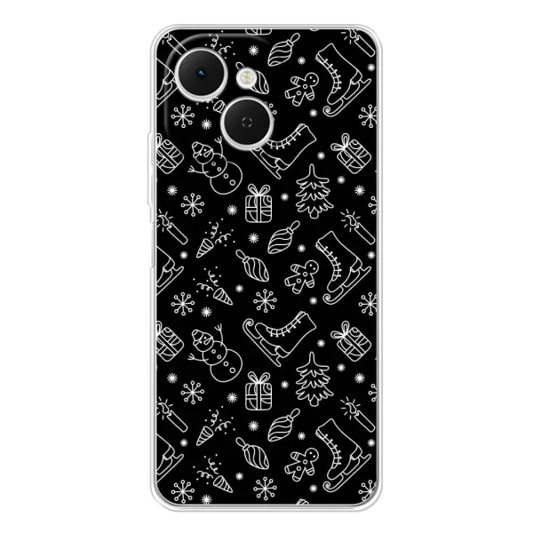 Чохол з принтом «Новорічний фон» для TECNO Spark 40C