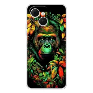 Чохол з Мавпами TECNO Spark 40C - (AlphaPrint) (Мавпа в квітах)