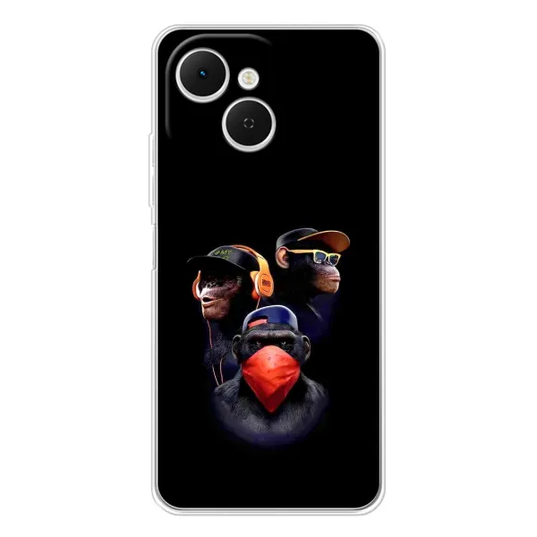 Чехол с принтом «Три обезьяны» для TECNO Spark 40C