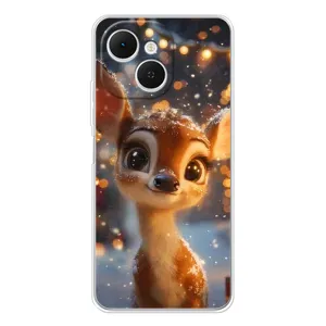 Чохол з принтом «Оленятко серед гірлянд» для TECNO Spark 40C