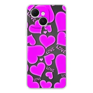 Чехлы для любимой на ТЕКНО Спарк 40С (VPrint) (Pink hearts)
