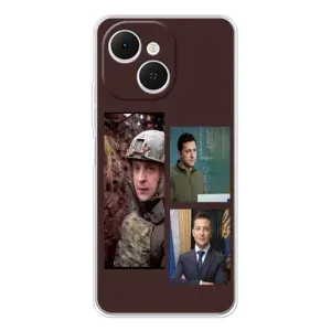 Чохол для TECNO Spark 40C (AlphaPrint - с принтом Зеленського) (Президент)
