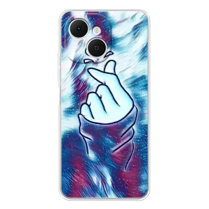 Чохол з принтом для TECNO Spark 40C (AlphaPrint - Знак сердечка) (Радужне серце)