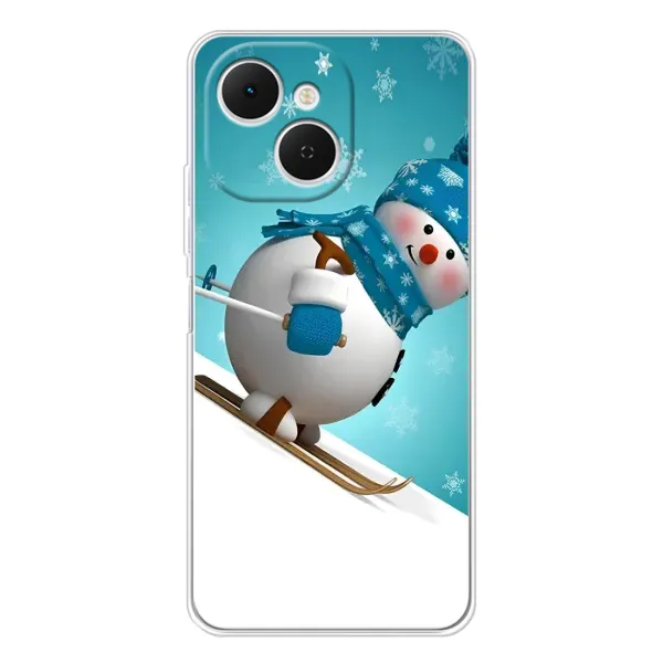 Чехол с принтом «Снеговик на лыжах» для TECNO Spark 40C Чехол с принтом «Снеговик на лыжах» для TECNO Spark 40C